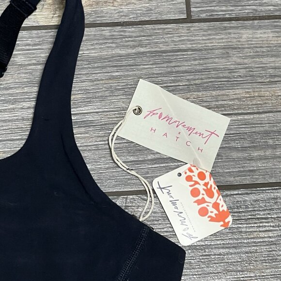 NWT $68 Free People X Hatch Maternity Bra Small Black Never Better Square Neck - Picture 6 of 13